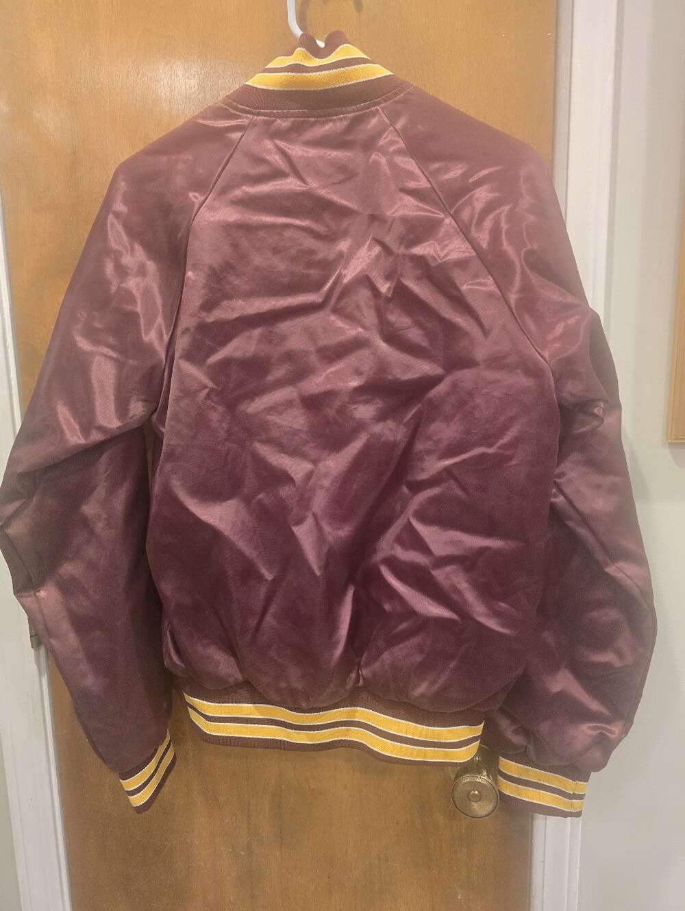 Hartwell Vintage 90's NASCAR Varsity Bomber Jacket Mens Sz Small Burgundy USA - Picture 2 of 9